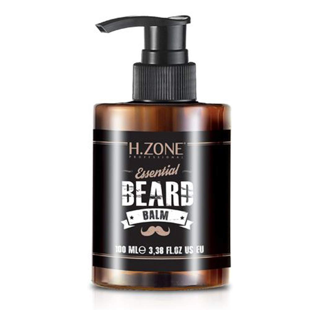 Kit Barba e Baffi + Spazzola H-Zone Essential Beard - Set Composto da Shampoo, Balsamo, Olio, Cera e Spazzola Barba con setole in cinghiale rinforzato + ALTÉAX® Beauty - Ottima Idea Regalo