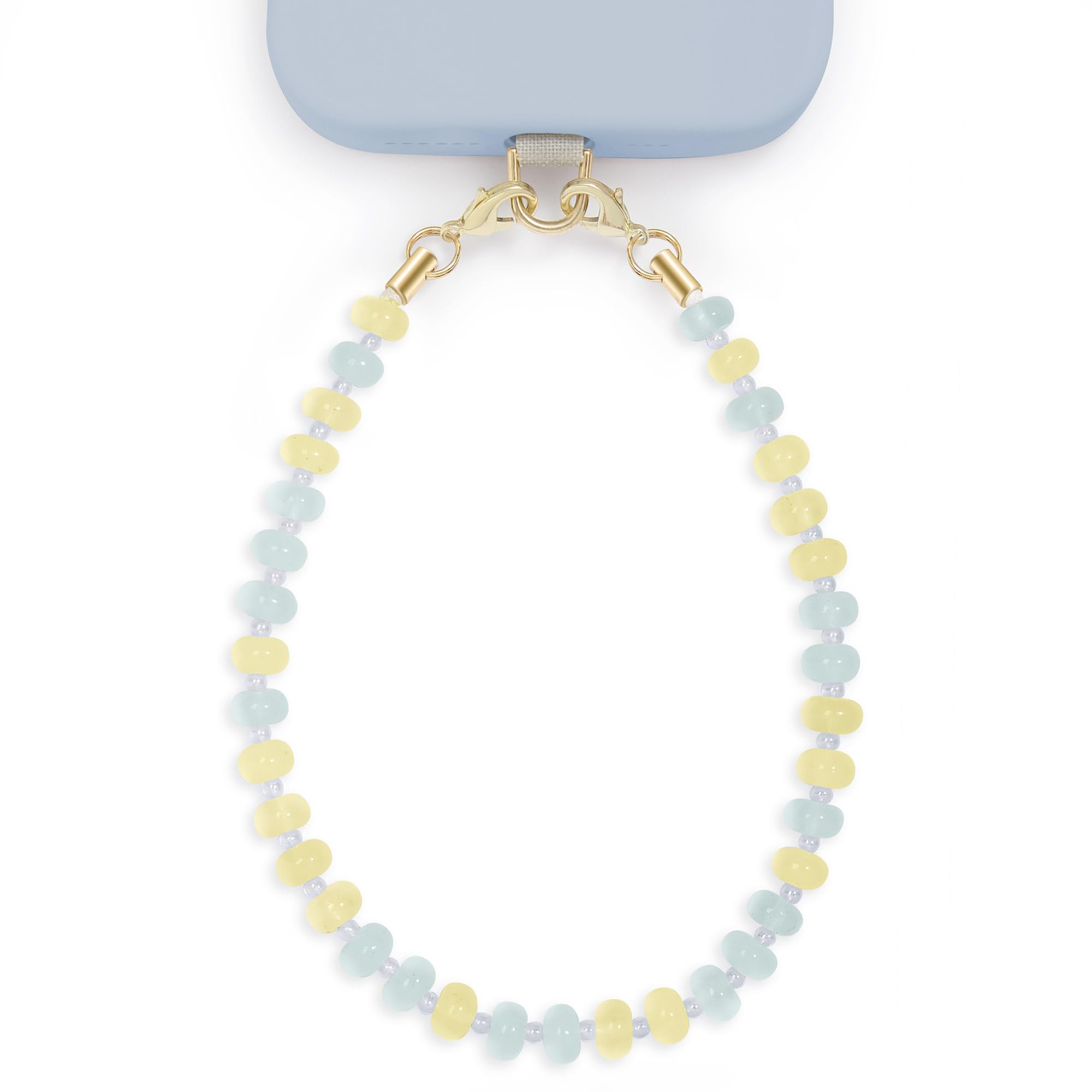POSADINA Natural Stone Phone Charm, Beaded Healing Phone Wrist Strap, Handmade Cellphone Chain Lanyard with Tether Tab