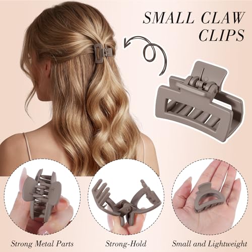 Pinzas para cabello pequeñas 12 piezas, plástico miniatura 3
