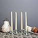 LampLust Taper Candles Battery Operated, 10 Inch, 4 Pack Flickering Flameless Candles, Ivory Wax, Timer & Batteries Included, Wedding or Home Decor
