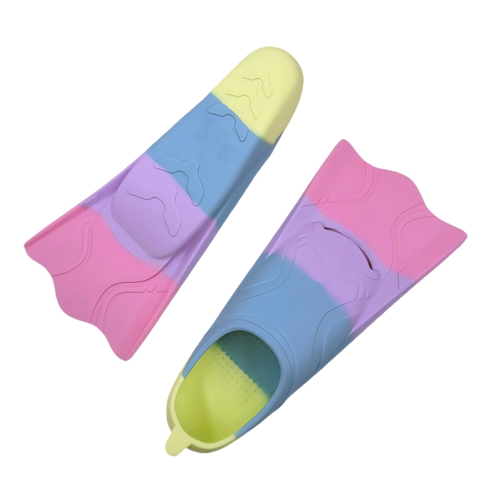 Lot de 2 palmes antidérapantes en silicone pour jeunes - Équipement d'exploration pour un usage familial