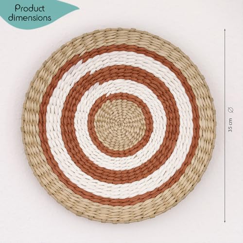 Miniatura 2 de Deccaro Cesta De Pared Boho Naranja, Grande