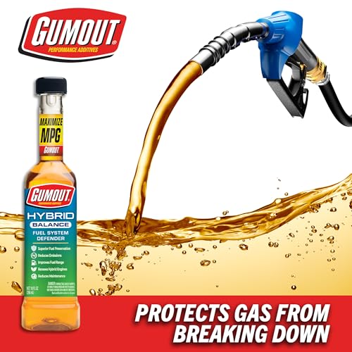 Image of Gumout 510339 Hybrid Balance Fuel System Defender, Preserves Fuel Degradation, Cleans Injectors & Boosts Efficiency, Easy Pour & Go, Treats up to 19 Gallons per Bottle -10 Fl Oz