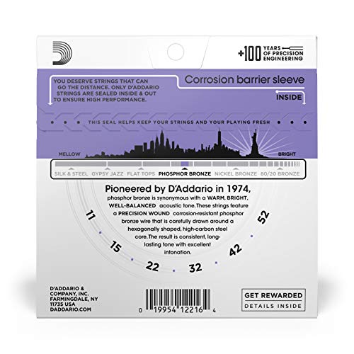 D’Addario Cordes Guitare Acoustique | Corde Guitare Folk | EJ13 | Cordes en bronze pour guitare acoustique avec… - Les Beatles, Paul McCartney, John Lennon, RIngo Starr, George Harrison D'Addario Cordes Guitare Acoustique | Corde Guitare Folk | EJ13 | Cordes en bronze pour guitare acoustique avec… – Image 7
