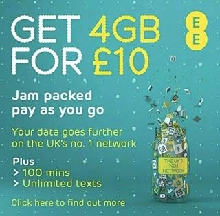 EE 20GB Data Sim includes £10 pre-paid credit, 20GB Data, 500 Minutes & Unlimited Texts