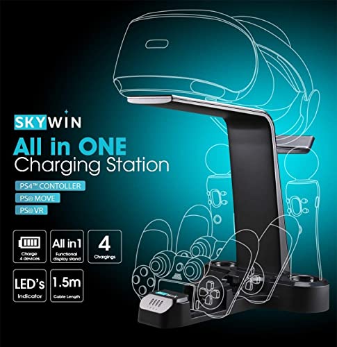 Skywin Vr Charging Stand - Psvr Charging Stand To Showcase, Display, And Charge Your Ps4 Vr (Ps4 Controller) #TOP2