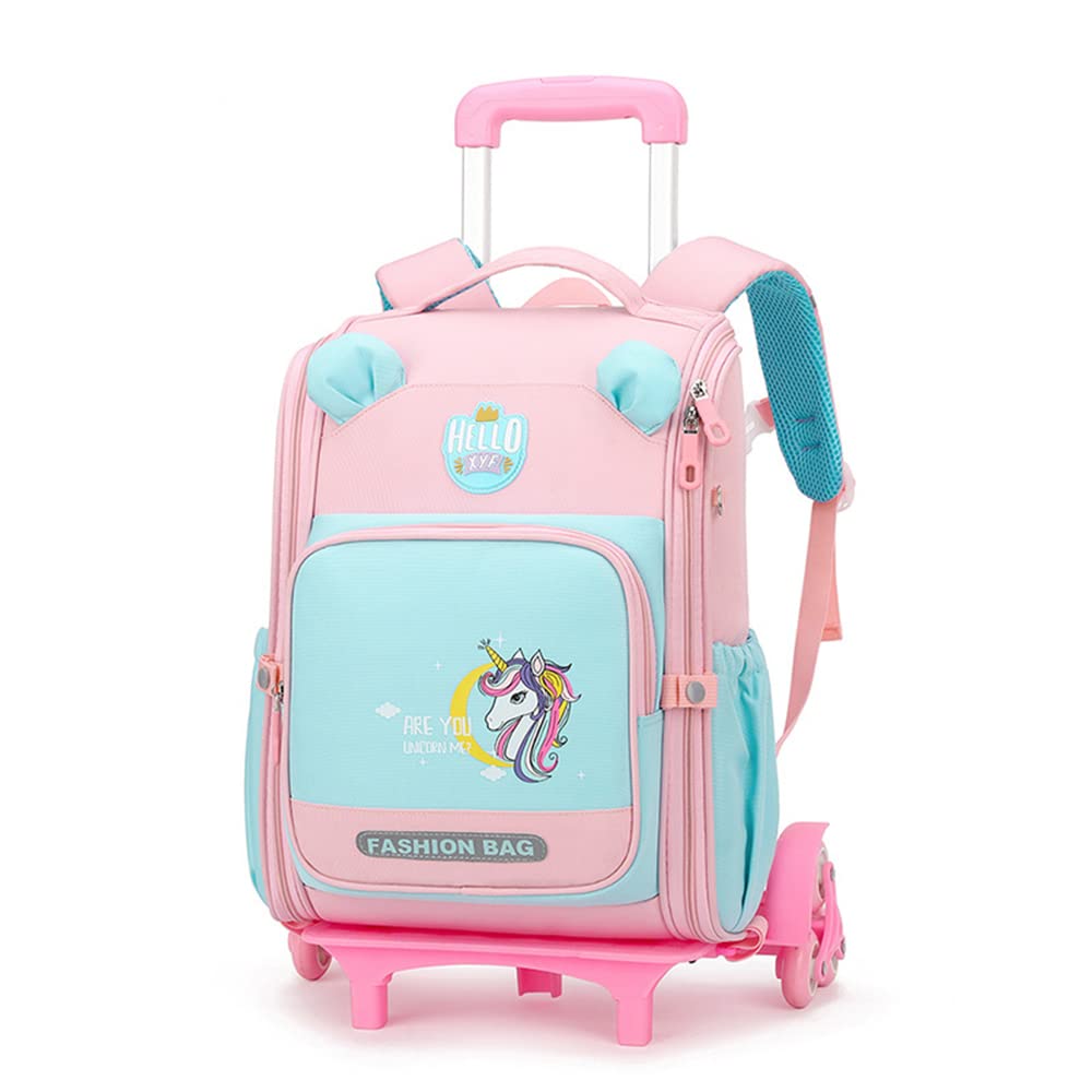 TOMVAESKids Suitcase Luggage or Toddler Rolling Backpack with Wheels Laptop Girls Travel School Children Toddler Trip Rolling Bag Girls Travel Roller Bag