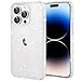 JJGoo Compatible with iPhone 14 Pro Max Case, Bling Sparkle Soft TPU Anti-Scratch Shockproof Protective Phone Bumper, Women Girls Cute Slim Phone Case, Clear Glitter