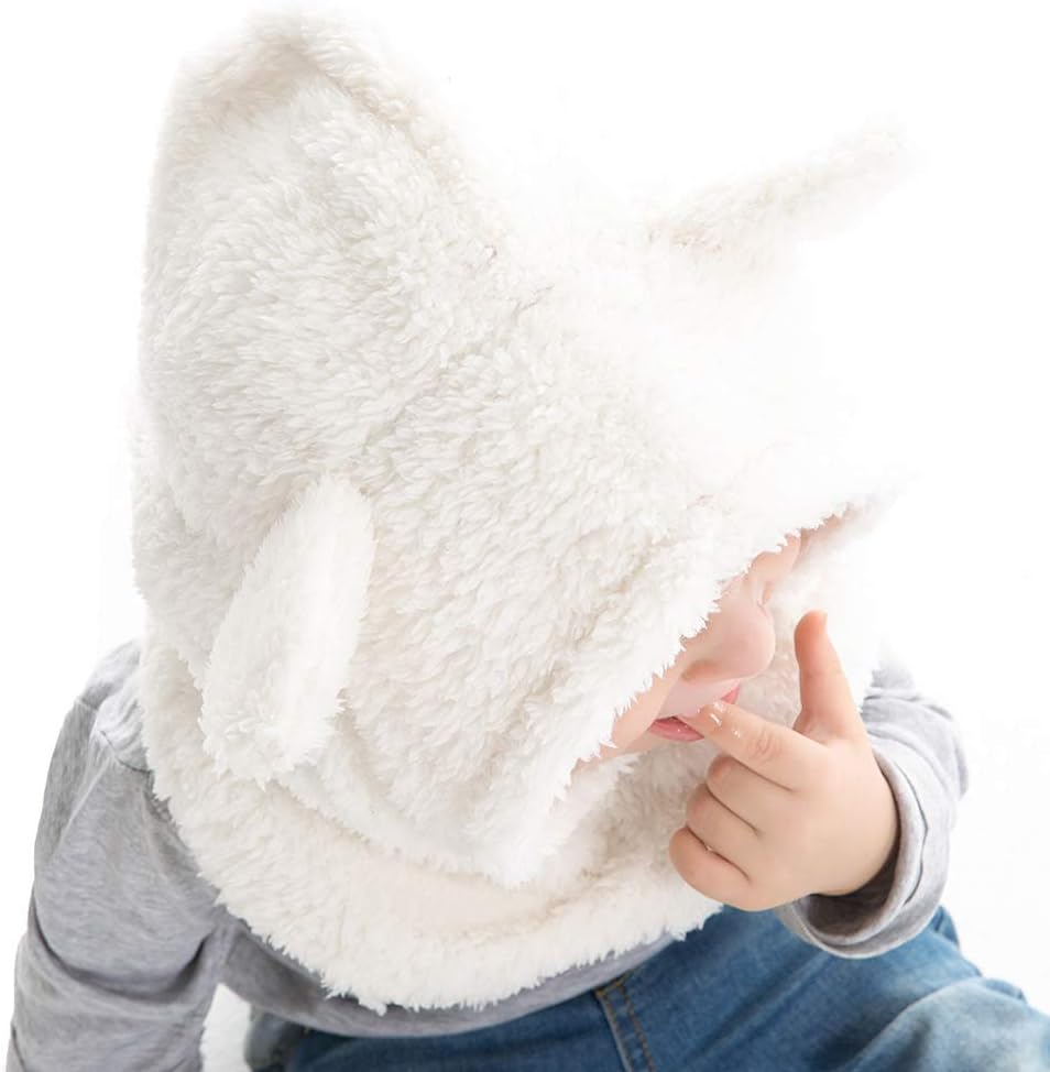 Baby Girls Winter Hat Boys Warm Scarf Hat Kids Thick Earflap Hood Cap with Ear 6M-7T - Image 5
