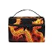 Produktbild COOSUN Chinese Dragon Lantern Cosmetic Bag Canvas Travel Kulturbeutel Top Single Layer Make-up-Beutel-Organisator Multi-Funktions-kosmetischer Fall Griff für Groß Mehrfarbig
