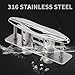 Laorde Pop Up Boat Cleat, 316 Stainless Steel, Retractable Marine Grade Flush Mount Dock Cleat with Backing Plate for Yacht (6 inch 1 PCS)