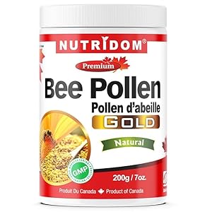 Nutridom Raw Bee Pollen Granules 200g (7oz) | 100% Pure, Naturally Harvested, No Additives or Preservatives, Superfood, Source of Vitamin B, Minerals, Amino Acids & Protein – Paleo & Keto Friendly, Gluten Free