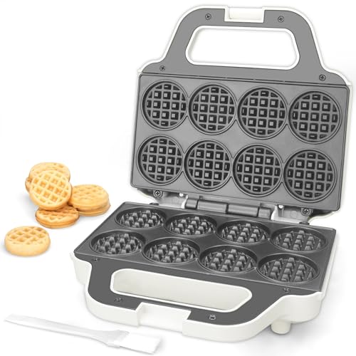 SugarWhisk Mini Waffle Maker Machine, Bake 8 x 2'' Tiny
