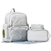 SoHo Manhattan Diaper Backpack Bag 5pc, SilverGray