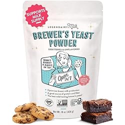 Legendairy Milk Debittered Brewer's Yeast Powder Lactation Support 16 oz | Vegan, gluten-free, non-GMO brewer's yeast powder to support breast milk supply; ideal for lactation cookies and smoothies.