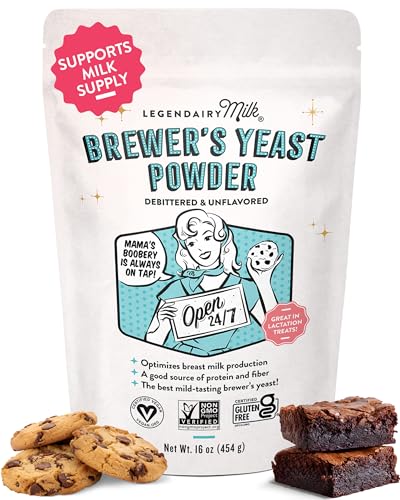 Image of Legendairy Milk Brewer's Yeast Powder for Lactation Cookies (16oz) - Increase Breast Milk Supply - Debittered, Unflavored, Non-GMO & Gluten Free Lactation Supplement for Breastfeeding Support