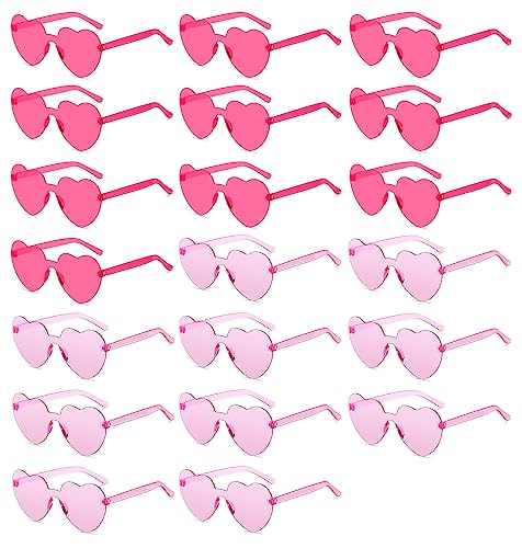 Colrea 20 Pairs Heart Sunglasses for Women Men, Trendy Heart Shaped by Colrea - Used condition - US$21.84