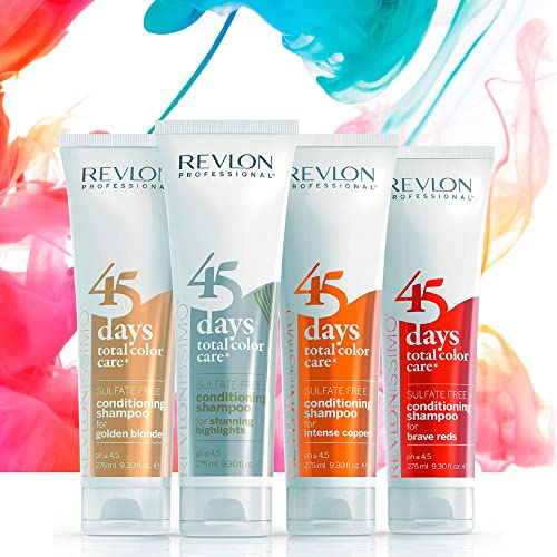 REVLON PROFESSIONAL 45 DAYS Shampooing et Après-shampooing 2en1 Protecteur de couleur HIGHLIGHTS -Blond blanc & platine