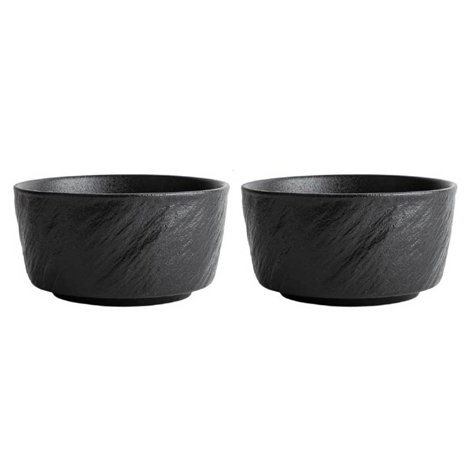 YTSMZX Large Soup Bowls Set of 2 Ceramic Bowls for Kitchen Deep Bowls for Cereal Salad Fruits Noodle Dishwasher Microwave Safe Easy Clean,1000ml,Black