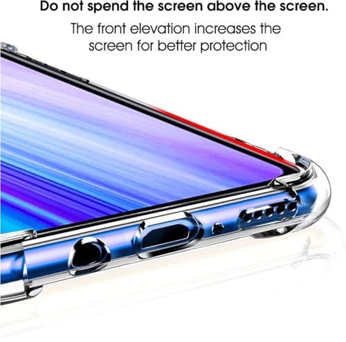 Image of BOXXO Flexible Back Cover for Mi Redmi Note 8 Pro | Back Cover Transparent Clear Shockproof Case Four Corner Protection | Slim Protective Mobile Phone Cover for Mi Redmi Note 8 Pro