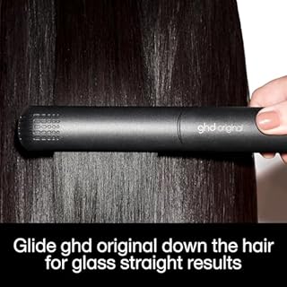ghd Original Hair Straightener & Styler (Upgraded) - For Sleek, Smooth & Soft Styles with Enhanced Shine, No Extreme Heat Damage - For All Hair Types - (UK Plug)