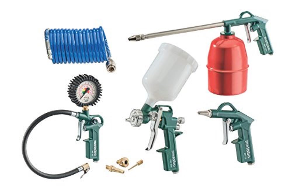Metabo LPZ 7 Set contenido: pistola de aire comprimido, inflador - Juego de accesorios compresor 7 piezas