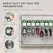 WeHere Key Lock Box, Wall Mount Key Cabinet With 16 Key Tags & Combination Lock - Mini ERP - Great for Valets, Hotels and House Keeps