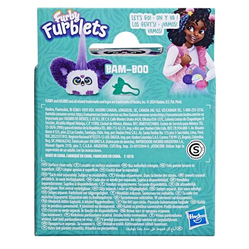 Furby Furblets - Series 4 Collectible - Bam-Boo Panda Mini Plush Toy, Purple - Image 4