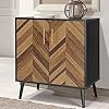 Accent cabinet black storage cabinet with doors mid century modern sideboard buffet cabinet with storage shelves small wood accent cabinets for living room entryway office brown herringbone  urban country home decor