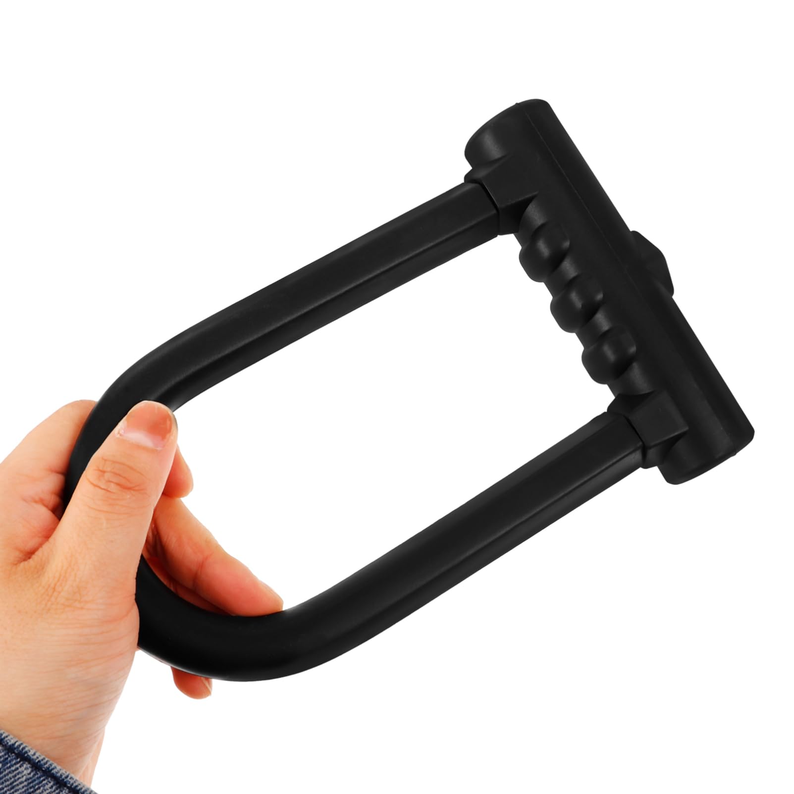 GANAZONO Verrouillage de Vélo U Silicone Robuste et Durable Cadenas Multifonction pour Vélo et Objets Divers Design Aux Rayures Usure Couleur Noire