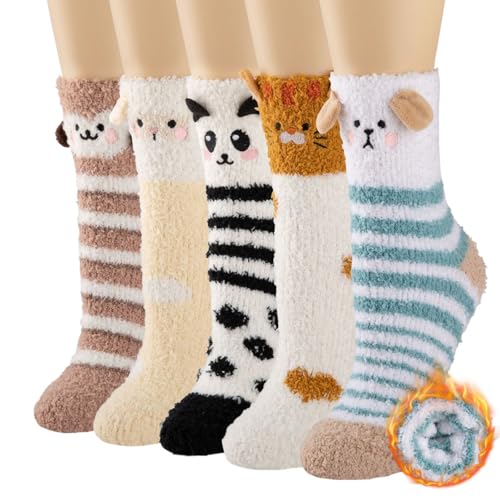 COOPLUS Fuzzy Socks for Women Fluffy...
