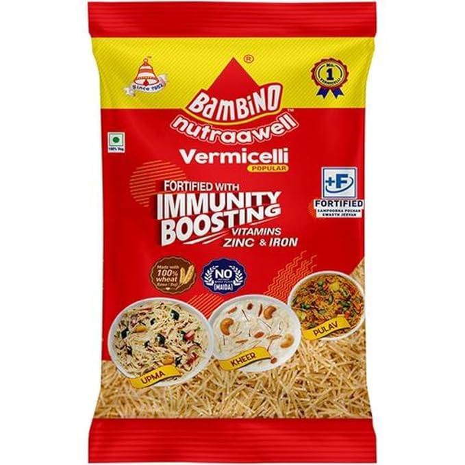 Bambino Vermicelli| Sewaiyan| 400 Gm Each| Pack of 5| 2 Kg