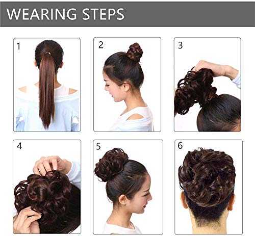 Silk-co Ciambella per Chignon Capelli Finti Coda