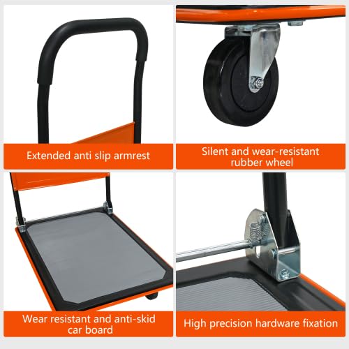 Carretilla plegable resistente para carga de 660 lbs miniatura 4