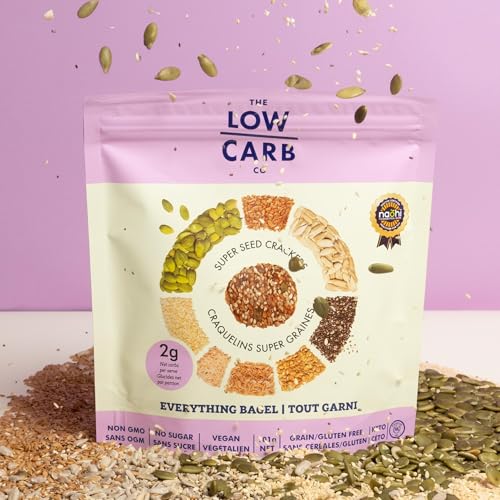 Image of The Low Carb Co High Protein Seed Crackers, Everything Bagel, 3-Pack