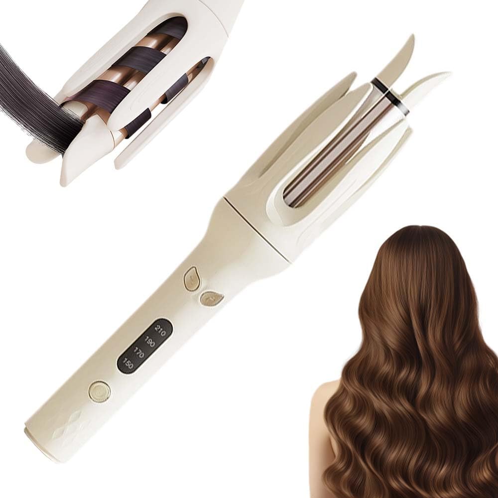 Automatic Hair Curling Iron, 2026 New Fully Automatic Lazy Curling Stick Ceramic Rotating Wand, Upgrade 3 in 1 Auto Hair Curler with Timer Settings 3 Temp, Timer (Pink)