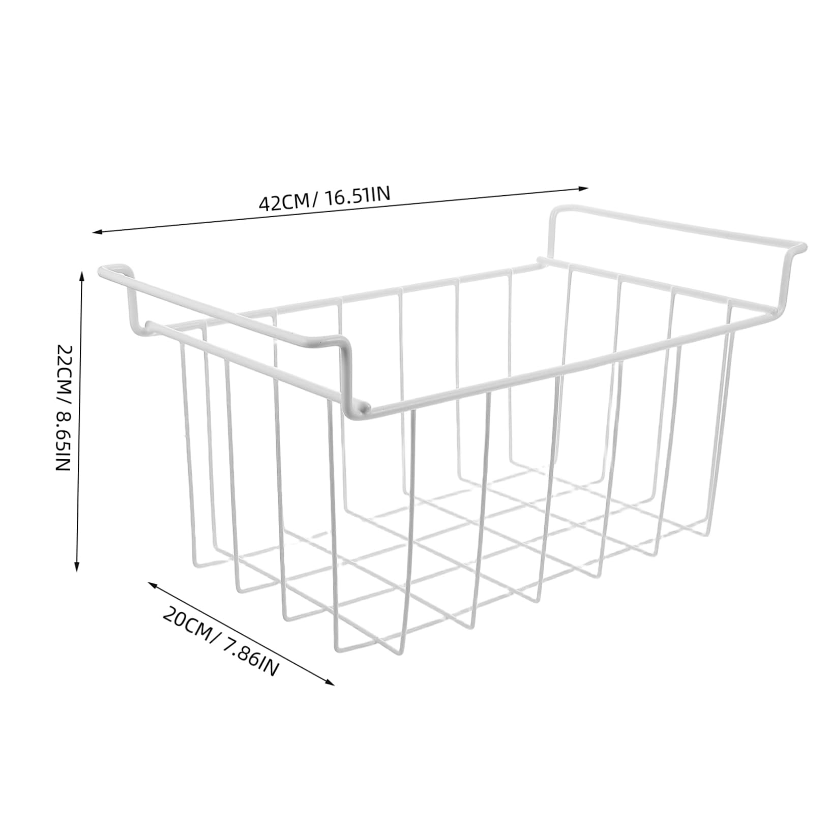 Ciieeo Cestello per Congelatore Pozzetto Organizer in Filo Metallico Design Aperto Maniglia per Organizzazioneefficiente del Congelatore Adatto Molteplici Modelli