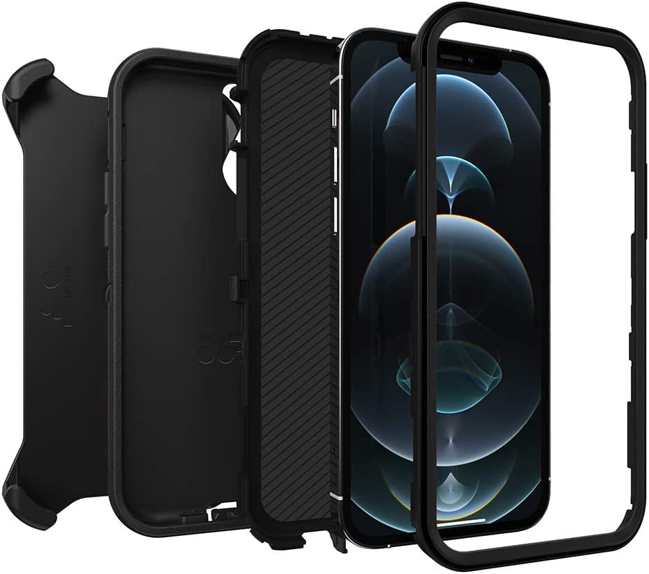 OtterBox Defender Series Screenless Edition Case For IPhone 12 & IPhone 12 Pro , Holster Clip Included, Non-Retail Packaging, Forest Ranger