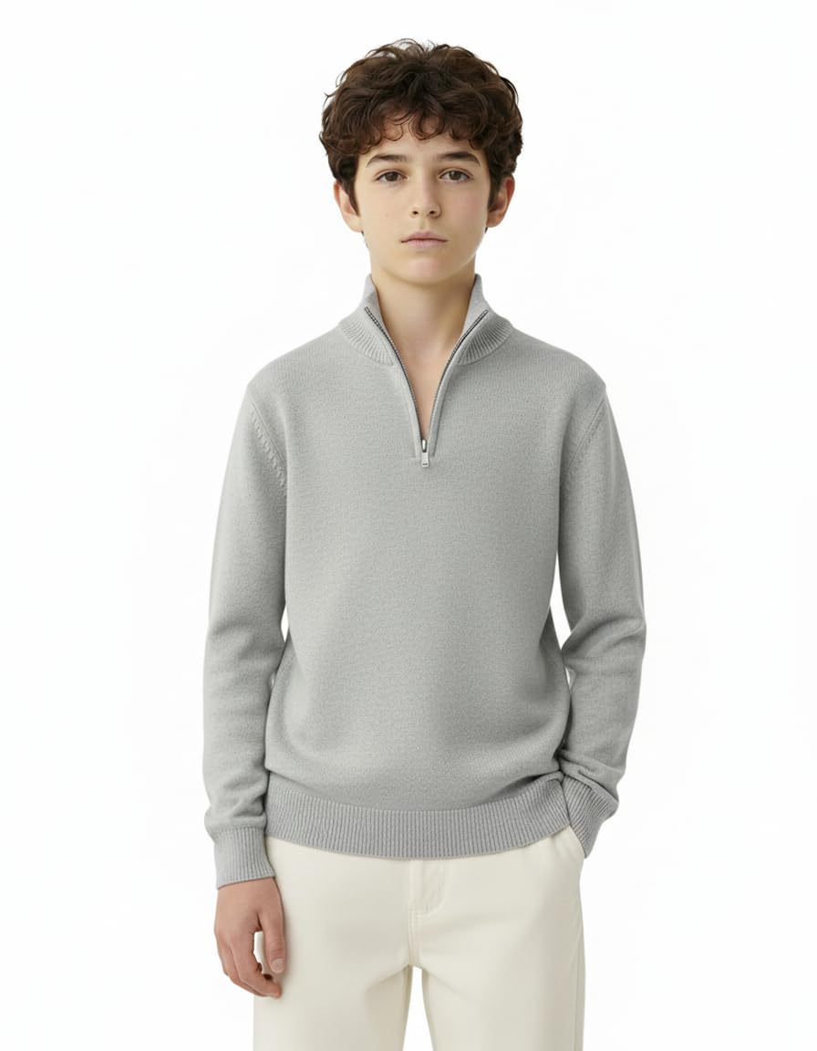 Half-Zip high Neck Sweater for Boys-picture-28