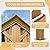 Domi Outdoor Living 12’x16’ Hardtop Gazebo, Wooden Coated Aluminum Frame Canopy with Galvanized Steel Double Roof, Outdoor Permanent Metal Pavilion with Curtains and Netting for Patio, Deck and Lawn