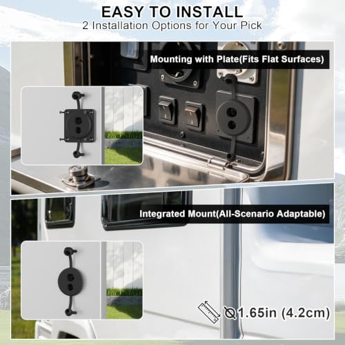 Starlink Kit de passage mural 2 en 1 RJ45 et DC étanche pour Starlink Mini Gen3/4, connecteur Ethernet en aluminium femelle vers femelle, accessoires Starlink pour camping-car, remorque – vue 6