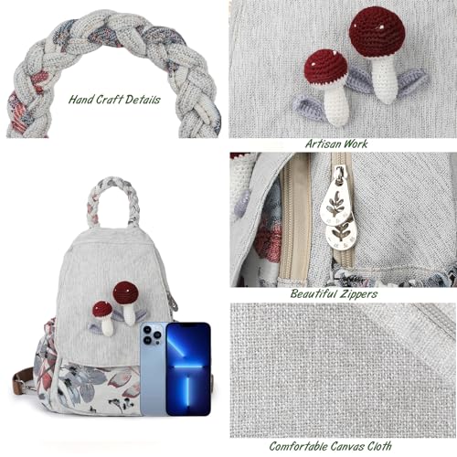 Girls-Convertible-Sling-Bag-Hand-Craft-Artisan-Backpack-Beautiful-Canvas-Premium-Casual-Day-Pack-for-Women