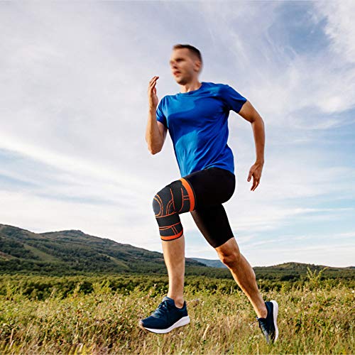 yeacher Suporte de joelho de compressão de joelho Proteção conjunta para corrida de ciclismo basquet
