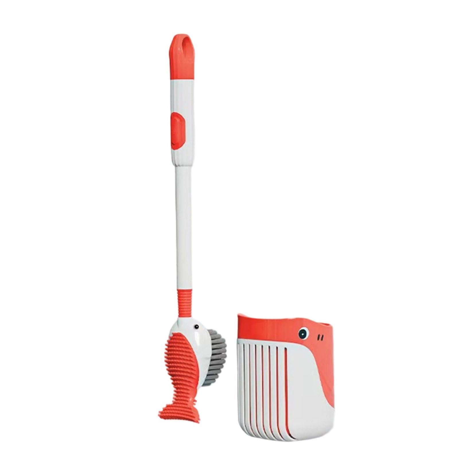 Handle Toilet Bowl Brush Whales Clean Brushes with Holder Deeply Cleaning Dispenser Liquid Bathroom Cleaning