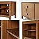 Zinus Camden TV Schrank - TV Schrank 147x40x60 cm - Möbel mit offenen und verstellbaren Regalen - Hellbraun