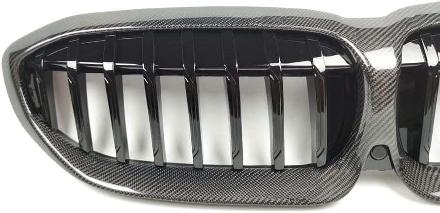 M Performance Style Real Carbon Fiber Front Grille Grill Mesh Hood for BMW 3 Series G20 G21 2019 2021 2022 318i 320i 330i, MAXCAR-222