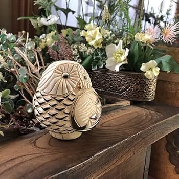 Amazon.co.jp: リンコナダ 白フクロウ 715 陶器 動物 置物