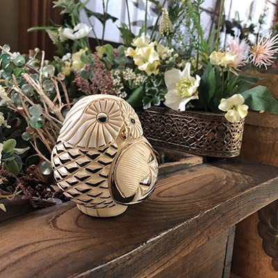 アーテサニアリンコナダ　白フクロウ　置物　ウルグアイ　陶器 アーテサニアリンコナダ 白フクロウ 置物 ウルグアイ 陶器