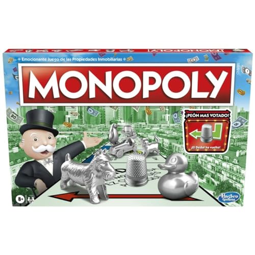 Monopoly Juego de Mesa clásico para la Familia de 2 a...