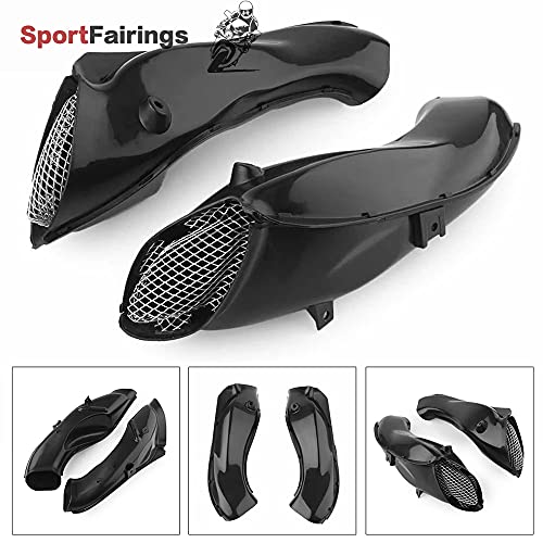 Black ABS Ram Air Tubes Duct Intake Fit for SUZUKI GSX-R600 GSXR750 2004 2005 k4 04 05 GSXR 600 GSX-R750 Ram Air Intake Tube Duct Cover